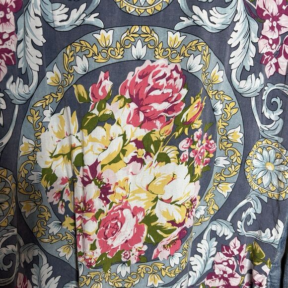 Aratta Silent Journey Shirt Large Button Up Plaid Floral Bohemian - Picture 10 of 10